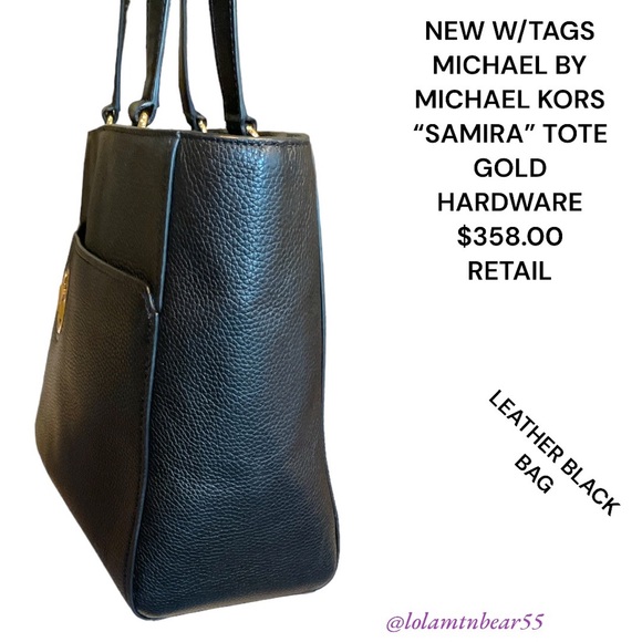 MICHAEL BY MICHAEL KORS “SAMIRA” BLACK LRG TOTE/PURSE BRAND NEW WITH TAGS - Picture 8 of 14